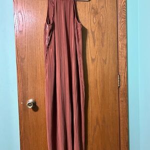 A New Day Red Pleated Maxi Sundress for Weddings